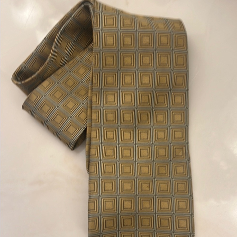 Robert Talbott Gold Geometric Tie - image 1
